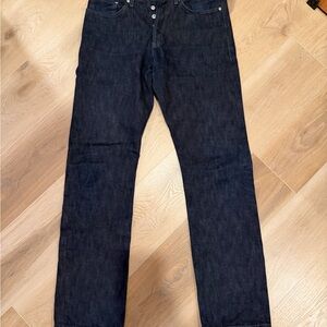 Naked & Famous Denim Dark Blue Straight Jeans